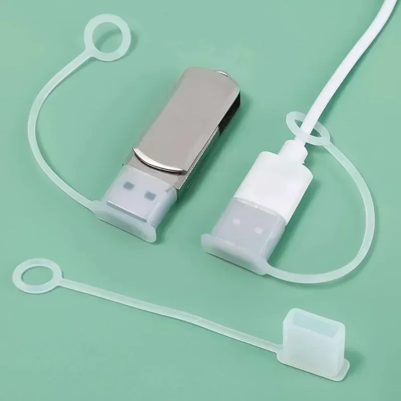 Universal Reusable Type-C USB Charging Port Dustproof Protector Cap with Anti-Lost Rope
