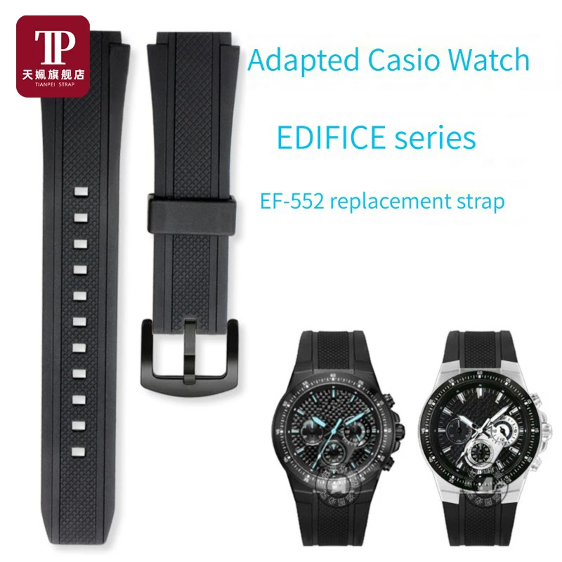 EF-552 Tali Jam Karet Silikon UNTUK CASIO Edifice EF552 EF-552D EF