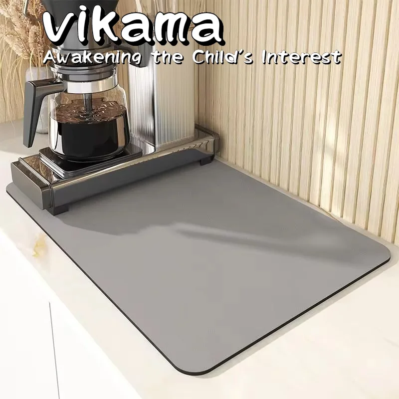 Kitchen Tableware Diatomaceous Earth Seepage Drainage Mat Heat Insulation Mat Home Countertops Easy to Dry Placemats drying mat