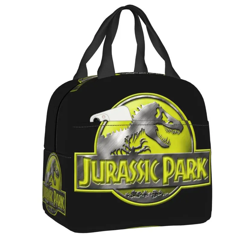 

Jurassic Park Lunch Box for Women Sci Fi Dinosaur Cooler Thermal Food Insulated Lunch Bag Kids School Children Picnic Tote Bags