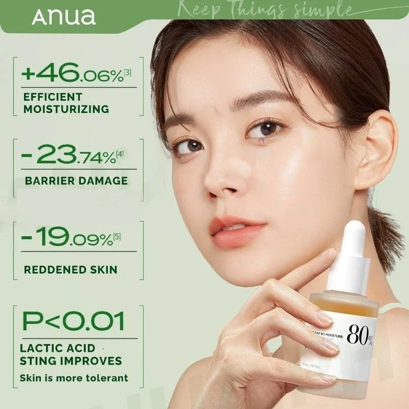 Anua Calming Moisturizing Set Heartleaf 80% Soothing Ampoule (Serum) & Heartleaf 77% Soothing Toner