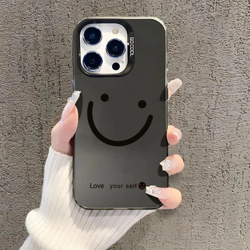 Smile Cheeks Electroplate Silver Phone Case Cover