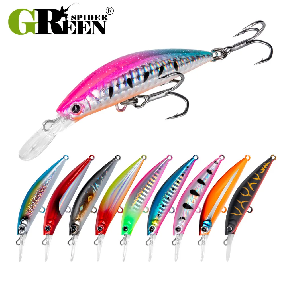 

GREENSPIDER New UV 70mm 17g Artificial Fishing Lures Minnow Quality Wobblers Baits Snking Hot Model Crankbaits