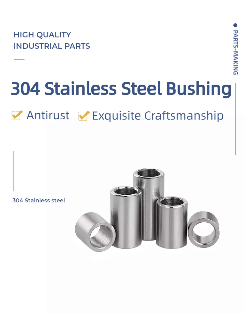 Description Picture 3 of item10/2pcs M8 M10 M12 304 Stainless Steel Bushing Lengthen Washer Sleeve Unthreaded Hollow Casing Round Column Joint Length 2-30mm