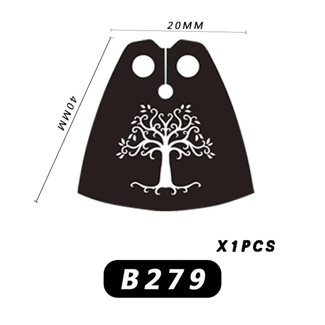 MOC Mediaeval Times Flag Of LORD  Color Cape  DIY Toy gift Educational building blocks children's gift 2