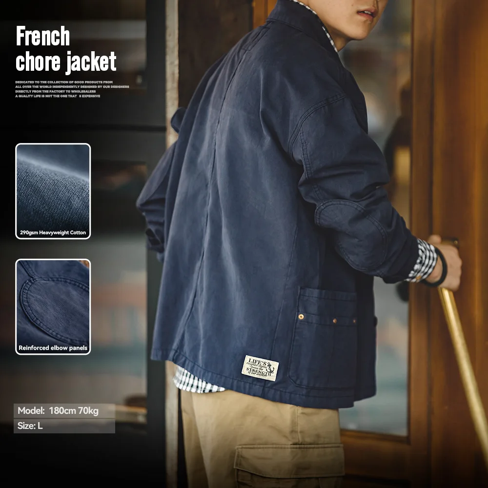 Maden Veste masculine bleu marine style