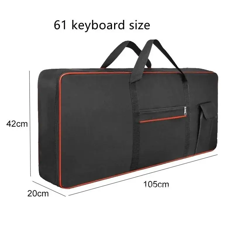 61/76/88 Keyboard Gig Bag with Durable Piano Waterproof Cloth Case K026 Cotton Padded Oxford 10mm 600D Portable