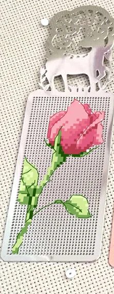 Mackintosh Rose Cross Stitch Bookmark - Amble Pin Cushion