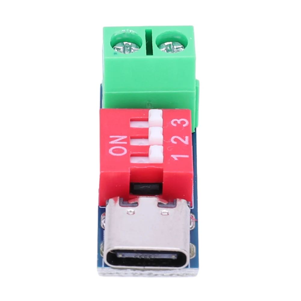 PD 고속 충전 테스트 보드, 5-20V 조정 가능한 충전 테스트 모듈, USB C타입 100W 전압 커넥터, 전원 공급 장치 액세서리