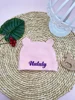 Embroidery Name Baby Blanket Hat Set Cotton Newborn Swaddle Adjustable Infant Sleeping Swaddle Wraps All Seasons 0-6 Months 4