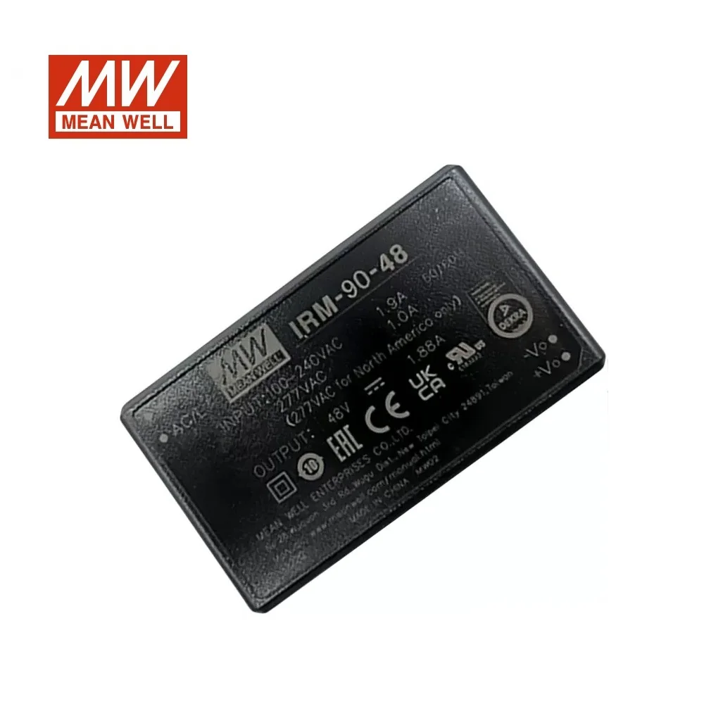 MEAN WELL IRM-90-48 IRM-90 시리즈 Mean WELL PCB 마운트 그린 파워 모듈 전원 공급 장치, 60W AC-DC, 90.2W, 48V, 1.88A