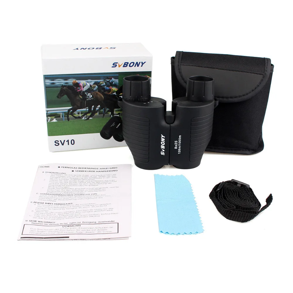 SVBONY 8x25 SV10 Binoculars Compact Fixed Focus Mini Portable Telescope Multi-coated Porro Prism for Outdoor Spoorts Games F9323 6