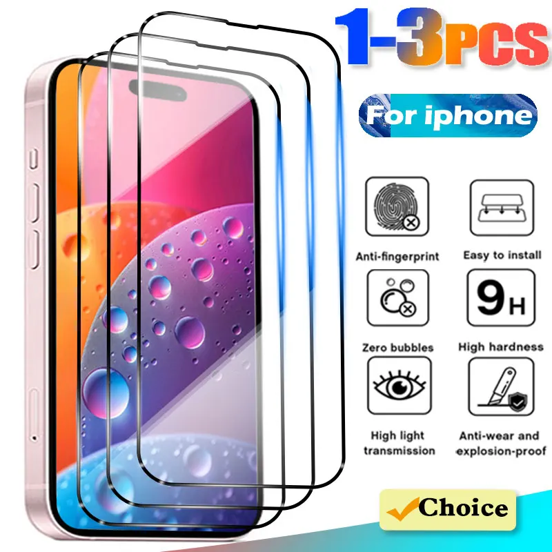Premium Full-Coverage 99D Tempered Glass Screen Protector Film - 1-3 Pack