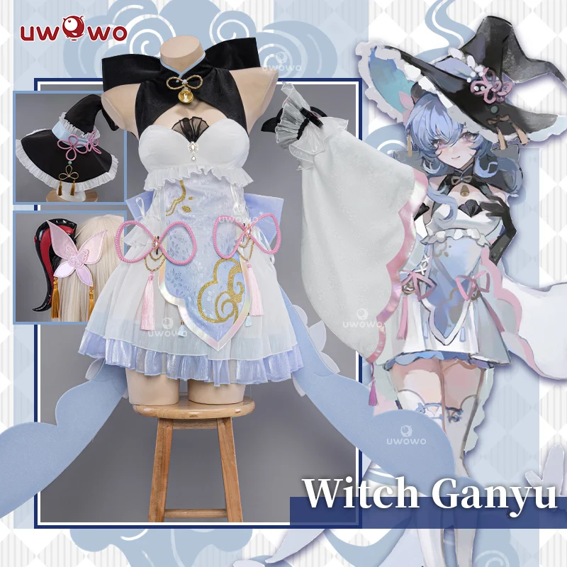 PRE-SALE UWOWO Witchh Ganyu Cosplay UWOWO Genshin Impact Fanart Ganyu Little Witchh Cosplay Costume Canival Halloween Outfits