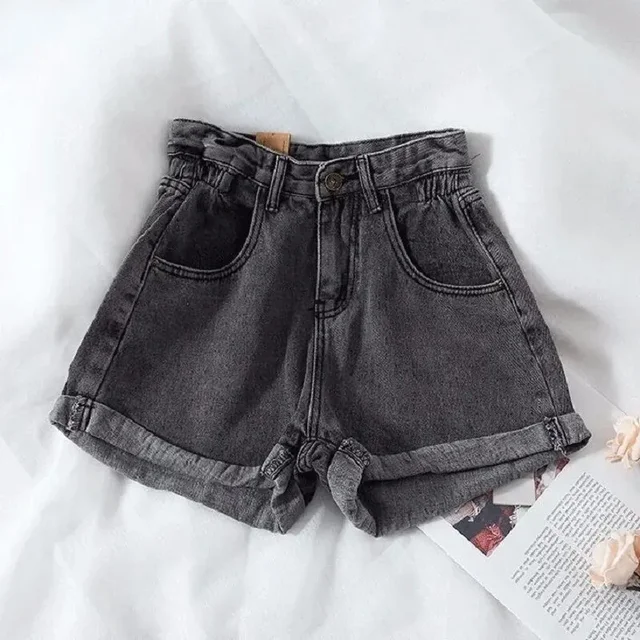 PTKPCC nouvel été coréen rétro taille haute jean ample Shorts femmes bord polyvalent décontracté pantalons chauds femmes vêtements jean PTKPCC 4