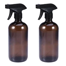 2pcs 500ml Empty Brown Glass Spray Bottles Portable Refillable Container Durable Trigger Sprayer for Essential Oils Cleaning tanie tanio CN (pochodzenie) COMBO