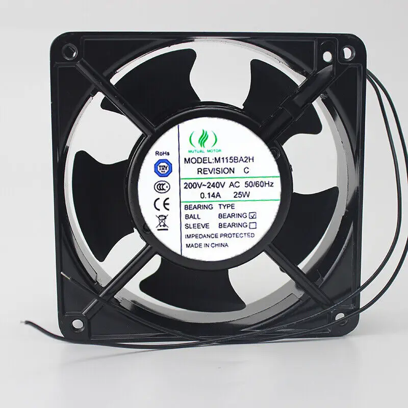 

1PC MUTUAL MOTOR M115BA2H 12CM 200/240V 0.14A 25W metal cooling fan #