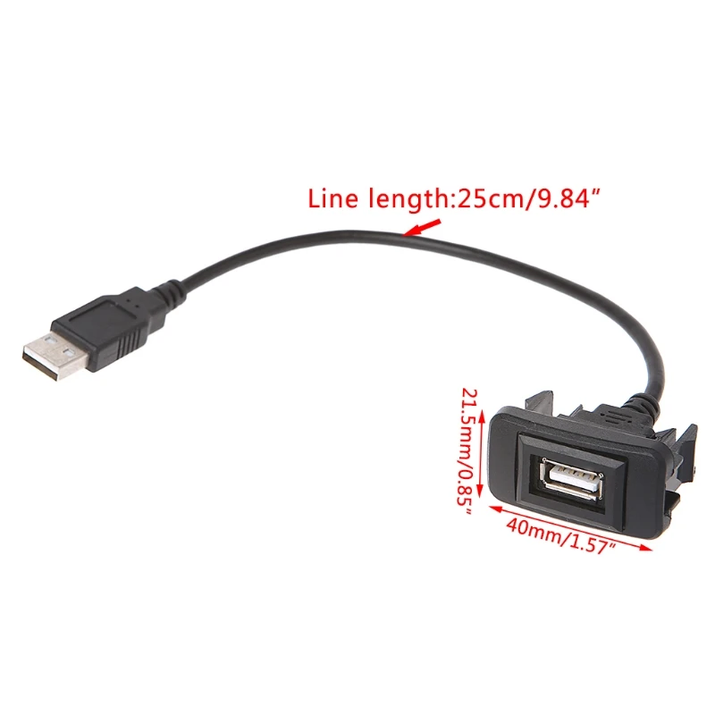 

AUX USB Port Cable Adapter 12-24V Cord Wire USB Charging Adapter for VIGO