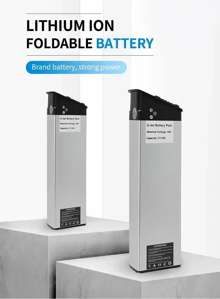 DCH-009 aluminum folding ebike battery case measuring 420x115x58mm with key lock handle