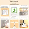 LED Clock Desk Lamp USB Rechargeable/Plug-In Dimmable Desk Lamp 2Heads 180 Rotatable Foldable Eye Protection Reading Night Light 4