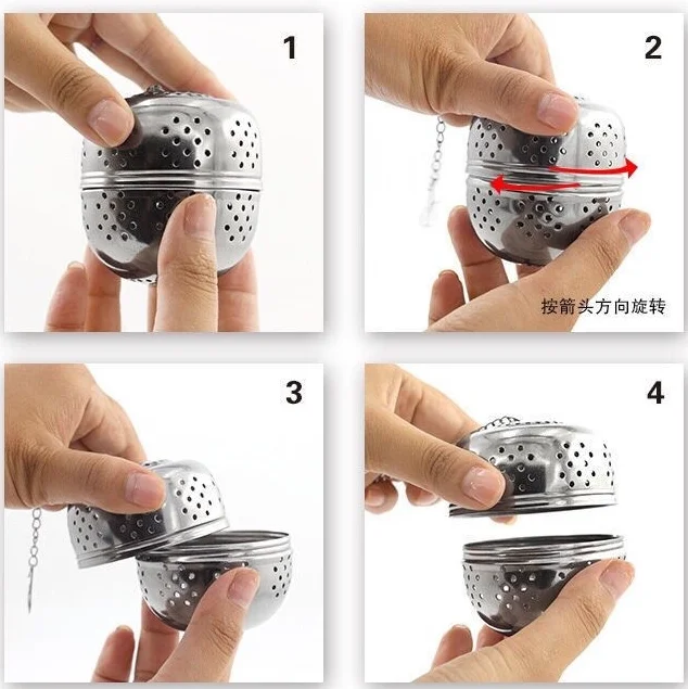 304 stainless steel thermos cup teapot teacup filter mesh tea leaking tea filter bubble ball water separator