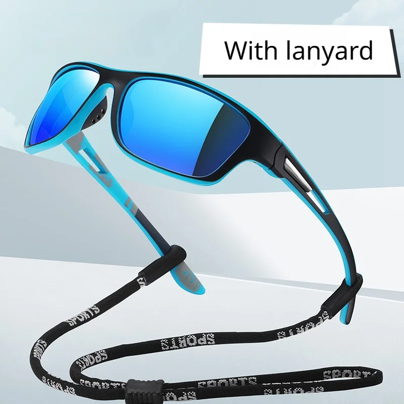 

Fashion Sports Glasses Men Cycling Outdoor Fishing Anti-reflective Glasses Women Polarized Sunglasses Sunglasses with Lanyard