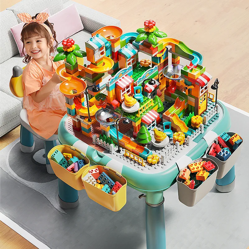 Multifunctional Construction Table Large Blocks Building Table Blocks