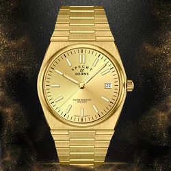 2023 New Specht&Sohne Luxury Quartz Watch For Men PVD Gold Stainless Steel Sapphire Crystal 50M Waterproof Sports Watch 37MM