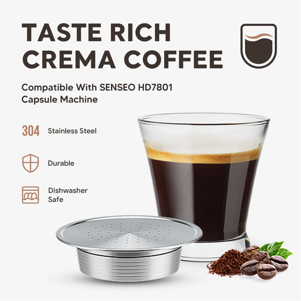 Capsula Di Caffè Riutilizzabile Per Philips Senseo Hd7801 Macchina Per Capsule Di Caffè Cialde Riutilizzabili Ecologiche Macchina Per Caffè Espresso