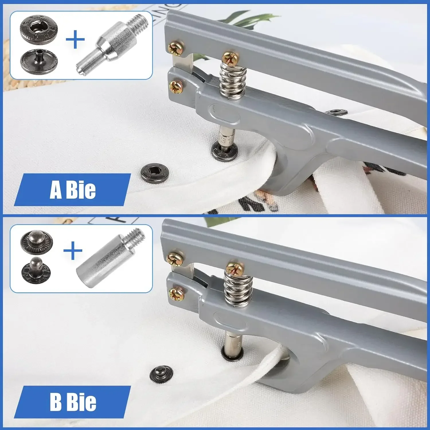 40 Set Metal Snap Button With Plier Tool Sewing Button Thickened Snap Fastener Kit DIY Craft for Installing Sewing Clothes 2