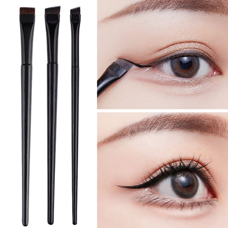 New Eye Liner Cream Brush Eyebrow Powder Flat Bevel Makeup Brushes Fine Hair Super Thin Professional Beauty Tool |