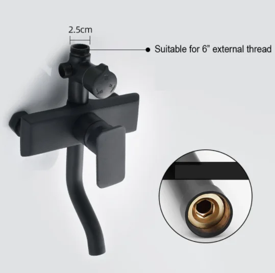 Shower Pipe Extension Bathroom Shower Tube Extend Pipe Hand Shower Bracket Holder Square and Round