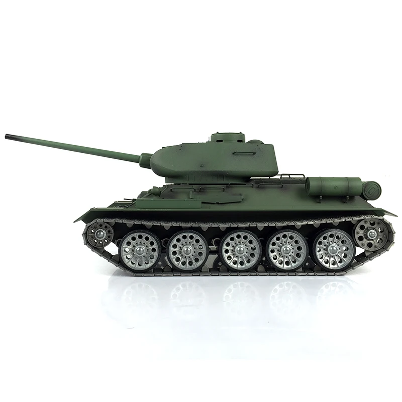 HENG LONG 1/16 7.0 Soviet T34-85 Army RC Tank 3909 360° Metal Wheels Barrel Recoil Steel Gearbox Engine Proportion Smoke TH17770 5