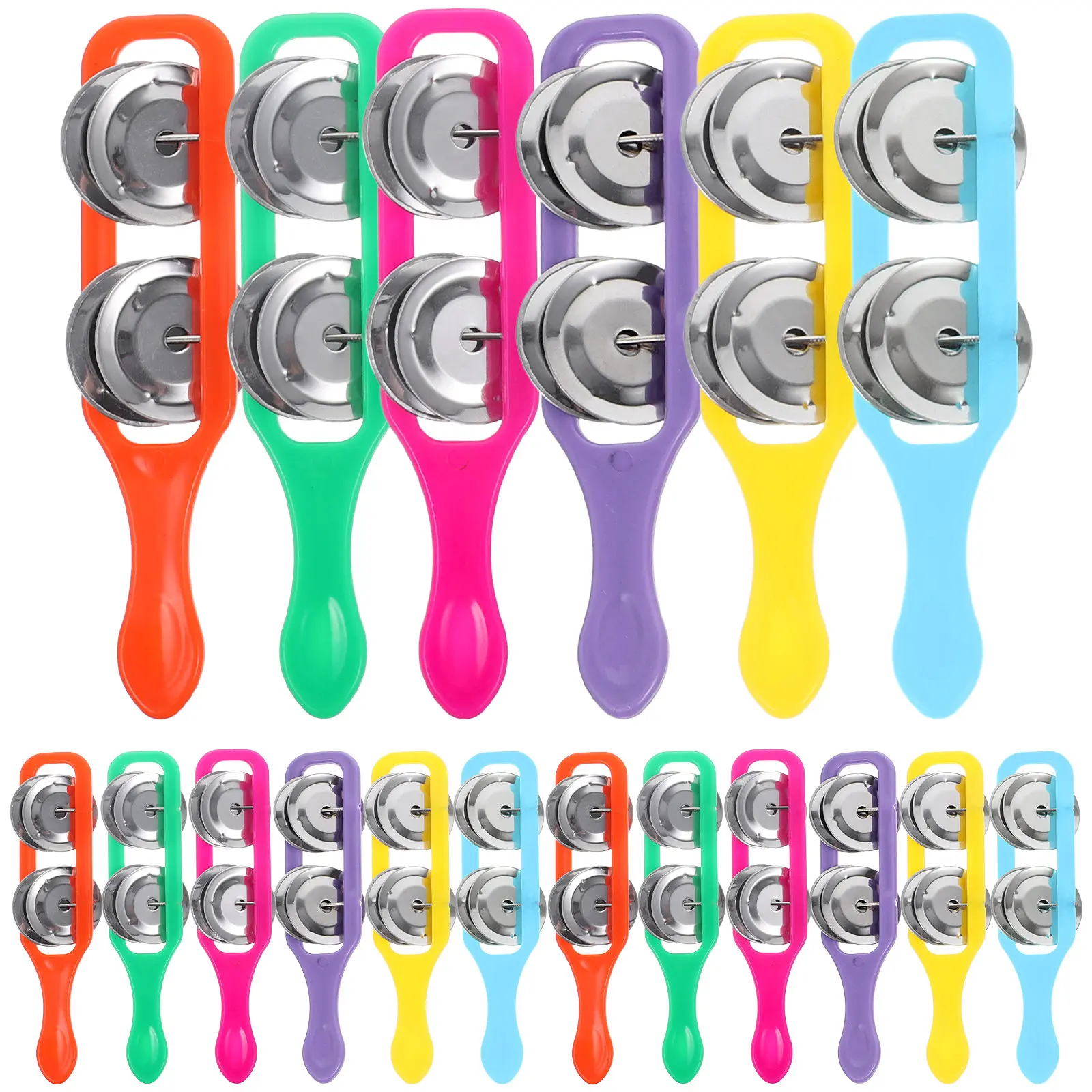 18Pcs 핸드 벨 크리 에이 티브 쉐이킹 타악기 파티 교육 공연 선물 어린이를위한 용
