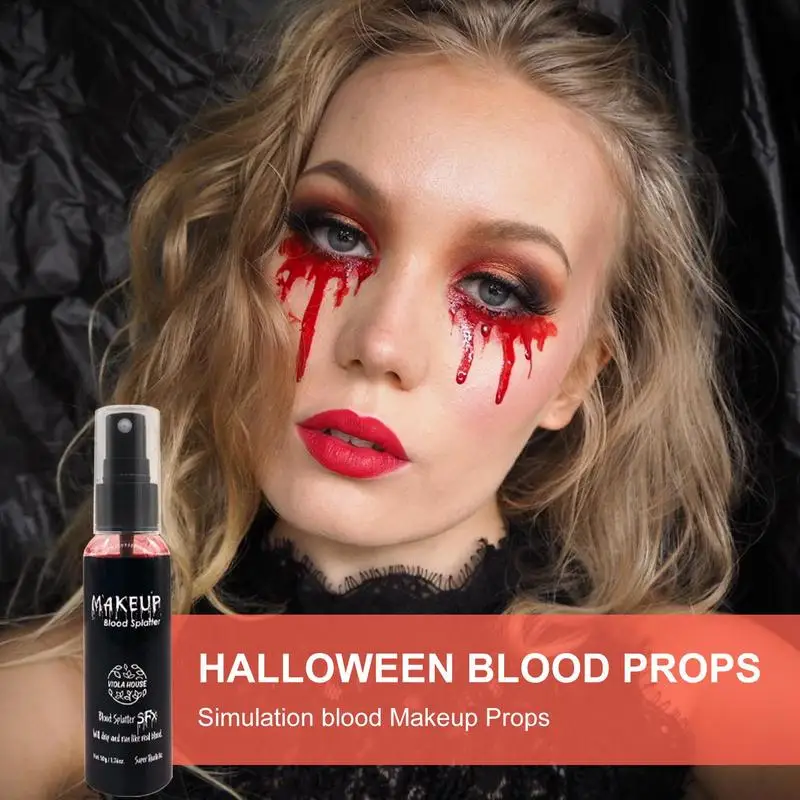 30g halloween maquiagem vampiro falso sangue realista alimentos colorindo  falso sangue plasma artificial cosplay festa rosto pintura corporal -  AliExpress