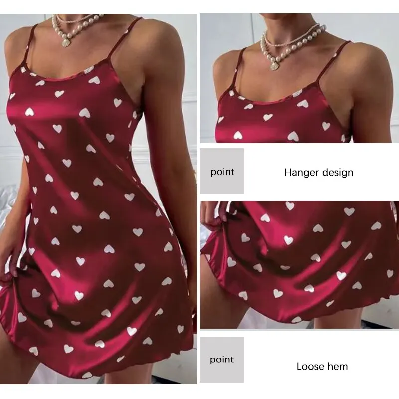 Summer Women Fashion Lace Sexy Sleeveless U-Neck Spaghetti Strap Lingerie Sain Sleepwear Comfortable Nightwear Home Clothes women lingerie women lingerie set women nightgowns women nightdresses sleeping dress