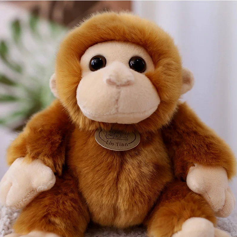 17cm Cute Soft Fluffy Monkey Plush Toy Stuffed Simulation