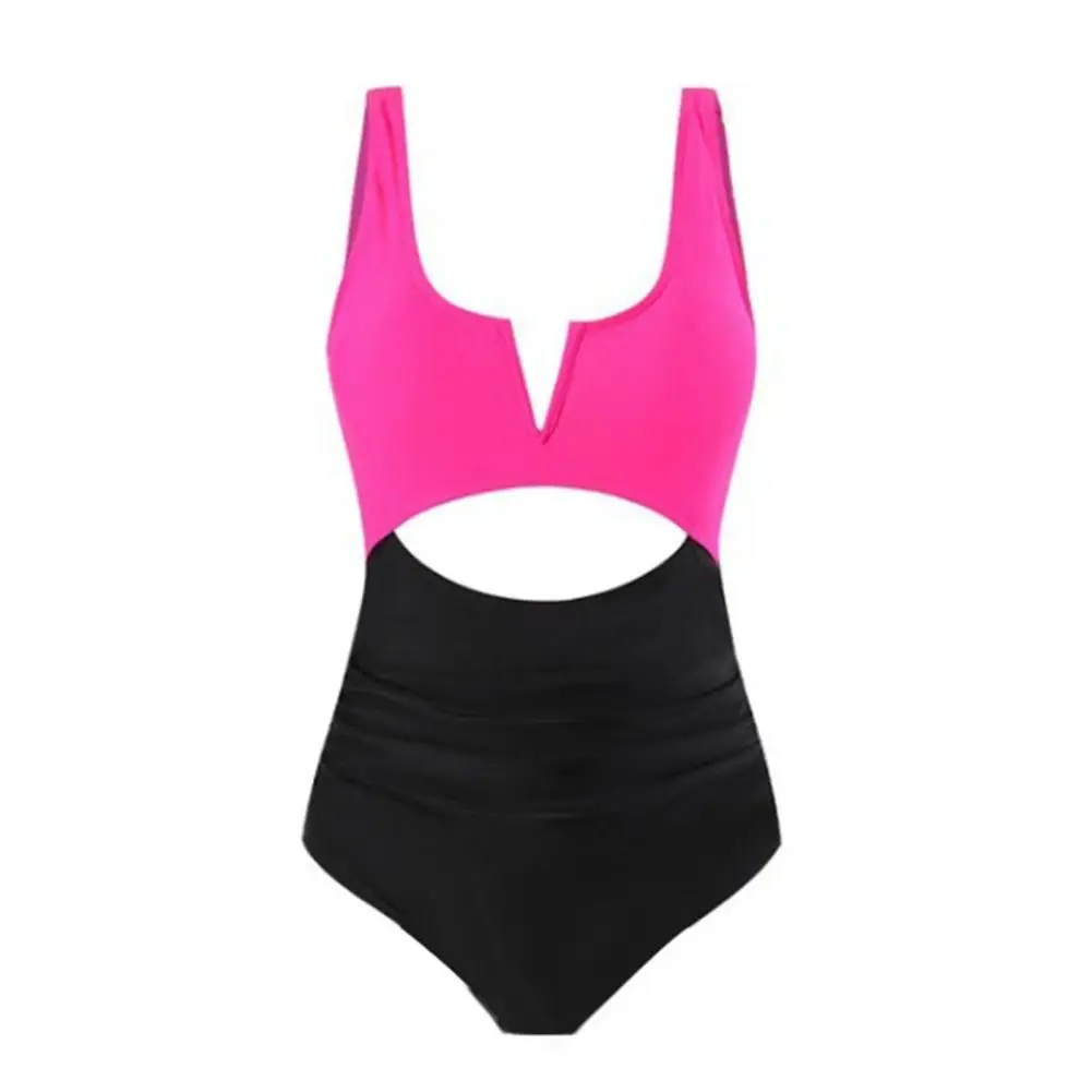 

One Piece Swimsuit Stylish V-neck Monokini Swimsuit with Tummy Control High Waisted Design for Women Sexy One-piece Bathing Suit