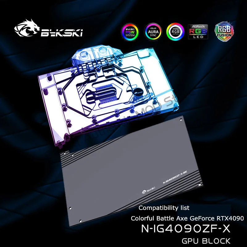 Bykski Nig4090zfx,rtx 4090 Gpu Water Block For Colorful Battle Ax