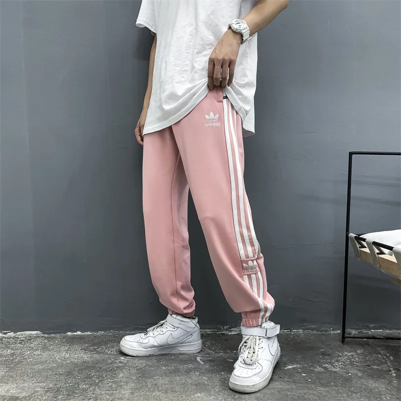 Adidas Breathable Trousers Men and Women Retro Popular Cotton Fashionable Slimming Jogger Sweatpants Multicolor casual sports pants