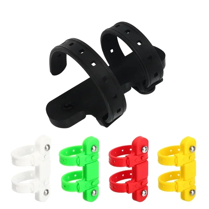 Bicycle Water Bottle Mount Adaptor Silicone Gel Bandage Kettle Cage Strap Seatpost Fork Frame Install Holder Adapter
