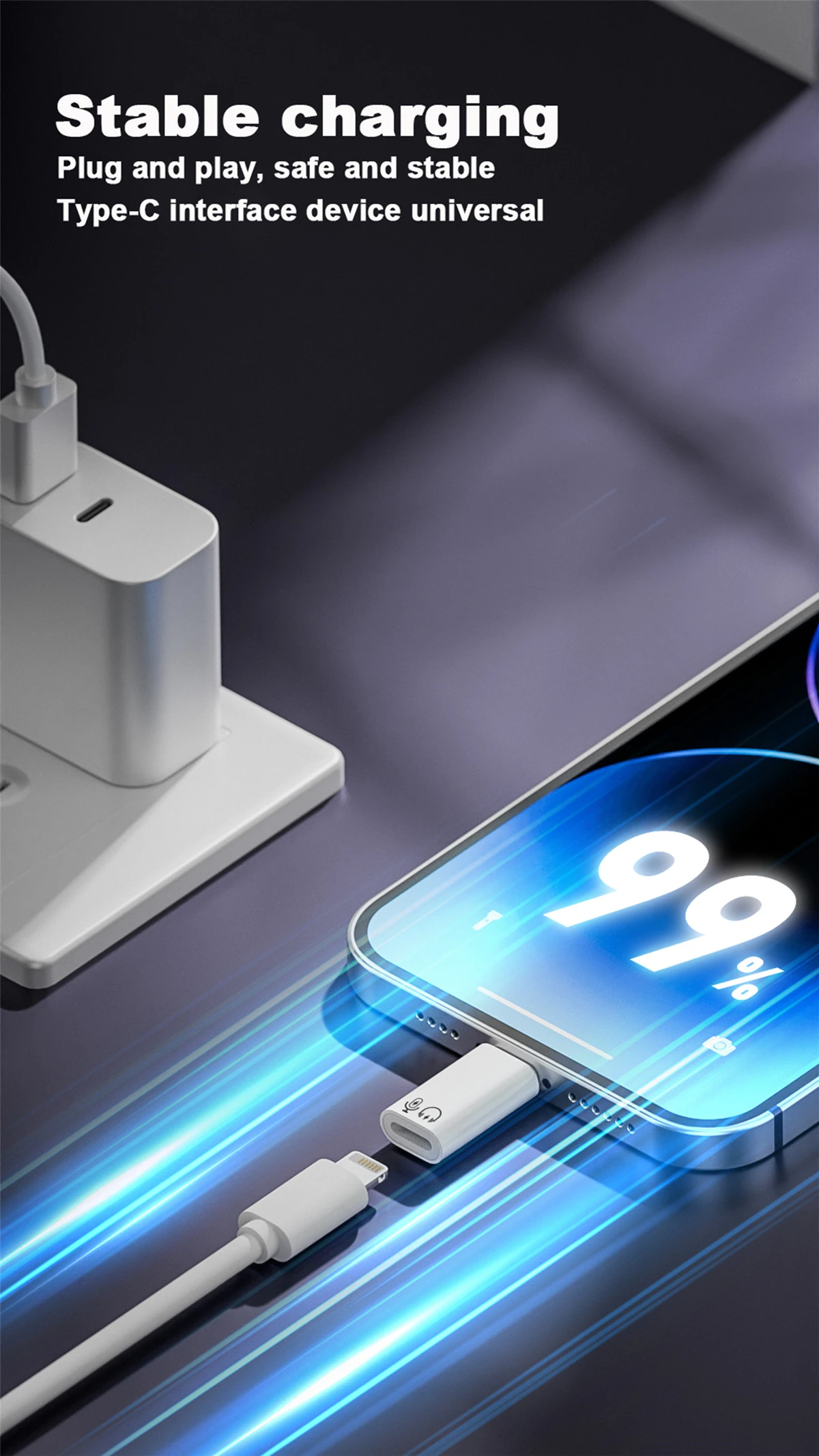 Description Picture 4 of itemUSB C To Lightning OTG USB Adapter For iphone Lightning To Type C 3.1 USB 3.0 Connector For ipad iphone charge Headphone Adapter