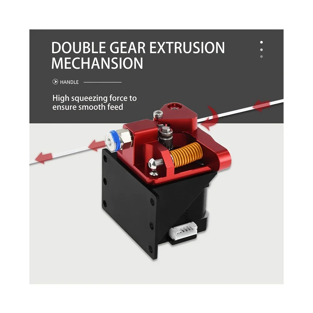 High-Performance Dual Gear Extruder Upgrade for 3D Printers - Optimized for TPU Filament