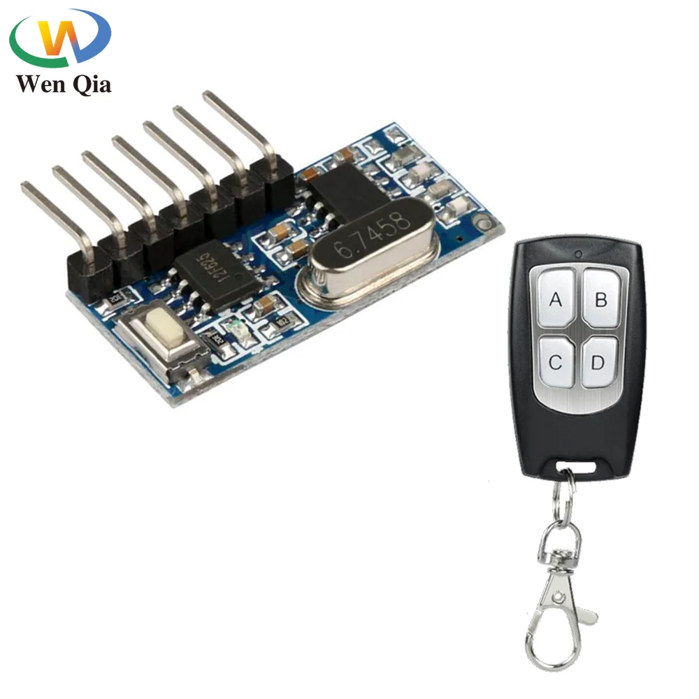 433 mhz Wireless RF Remote Control Switch EV1527 Learning Code 4CH ...