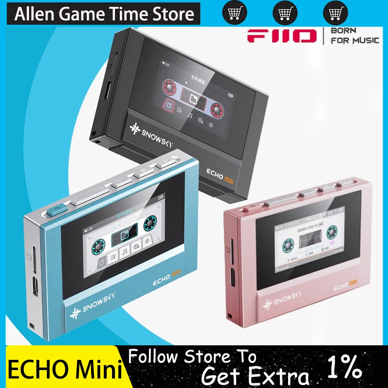 Fiio SnowSky ECHO Mini Leitor de Música Portátil Sem Perdas