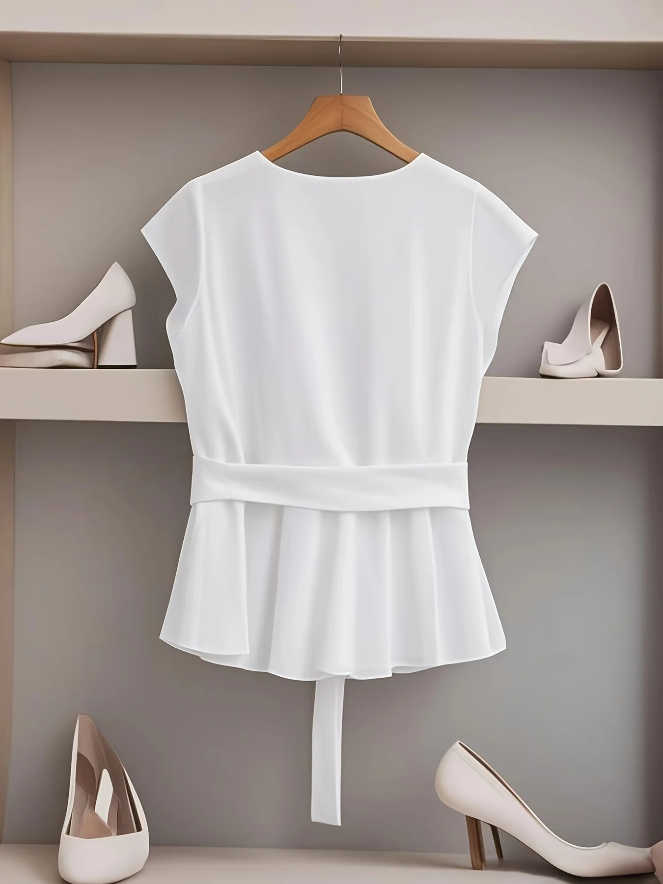 طقم صيف 2025 للنساء طقم مكون من قطعتين من بلوزات و...