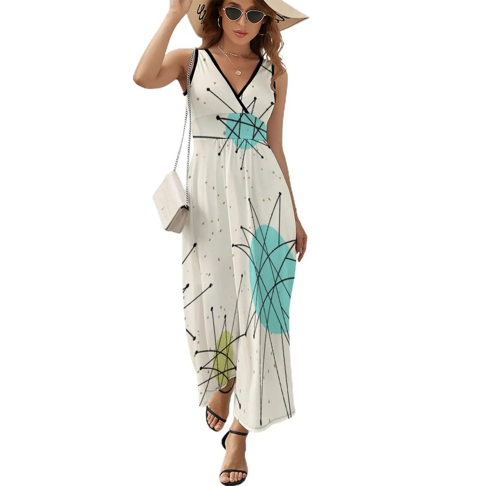 

Iconic Atomic Starbursts Pattern Sleeveless Dress Woman clothes summer women's suit dress women summer 2023