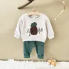 Spring Autumn Baby Hoodie Sets Boy Infant Pullover and Pants 2Pcs Girl Toddler Sweatshirt Suit Baby Clothes Kid's Outfit 0-3Y 1