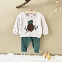 Spring Autumn Baby Hoodie Sets Boy Infant Pullover and Pants 2Pcs Girl Toddler Sweatshirt Suit Baby Clothes Kid's Outfit 0-3Y 1