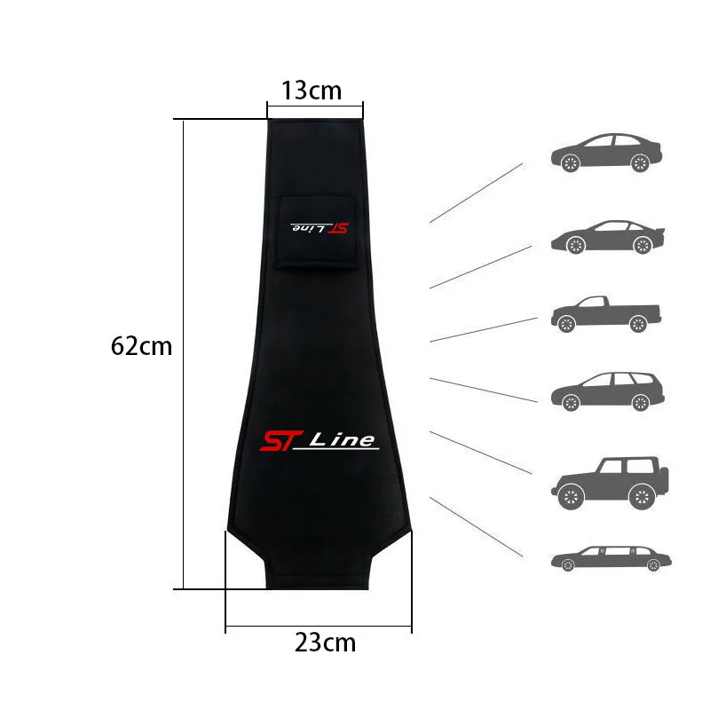 포드 ST-line Focus 2 3 Mondeo Ecosport Kuga Mk4 Fiesta Mk3 액세서리용 자동차 드라이버 헤드 쿠션 더스트 커버 헤드레스트 커버
